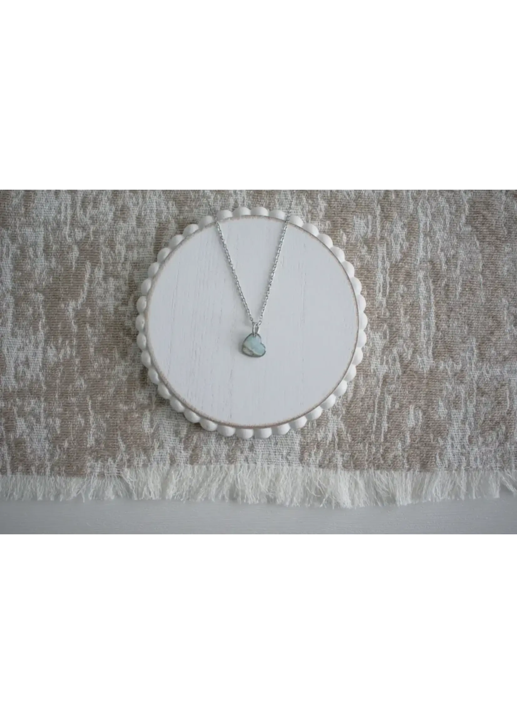 Sandy Beach SB Heart LBI Sand Necklace