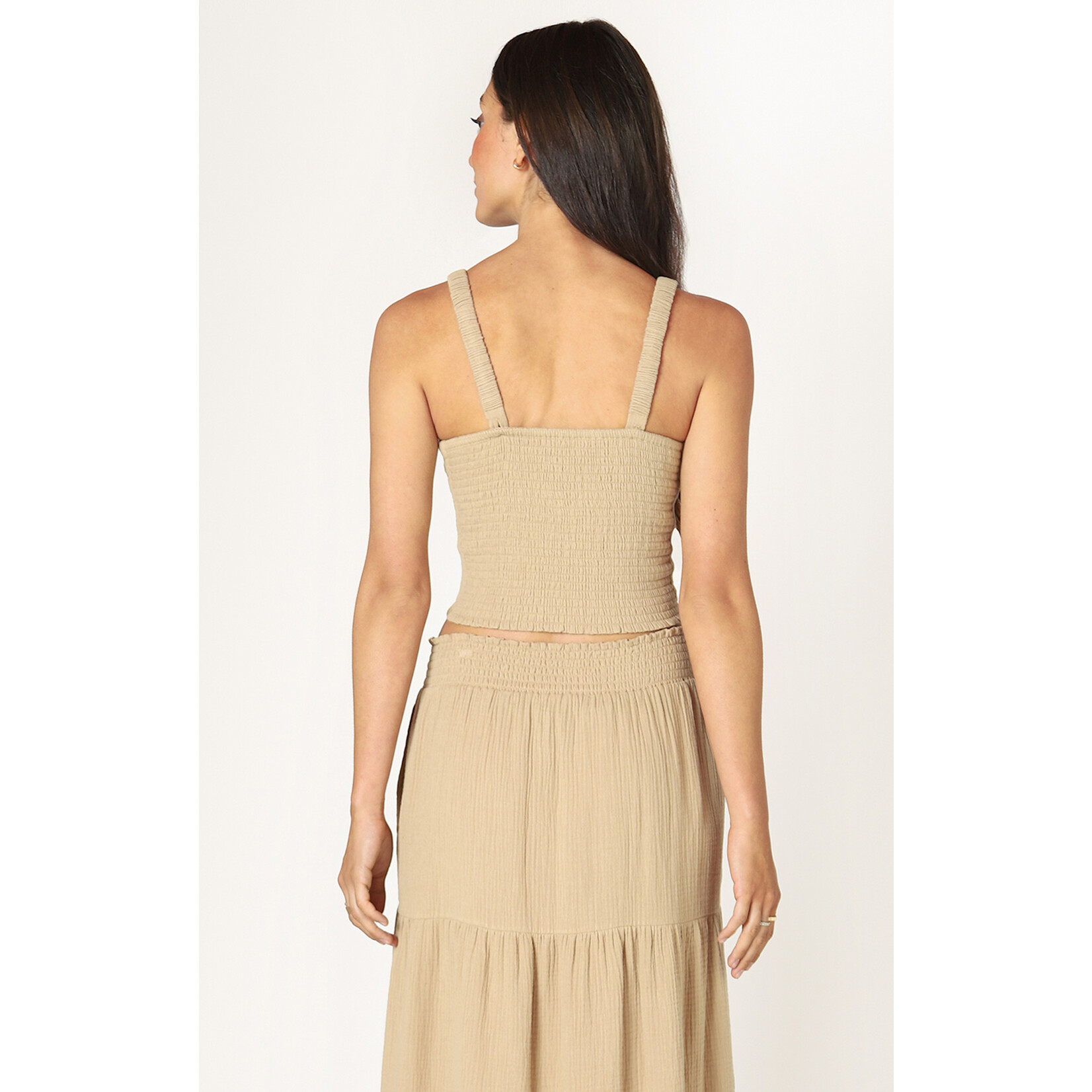 Dex Smocked Textured Tank