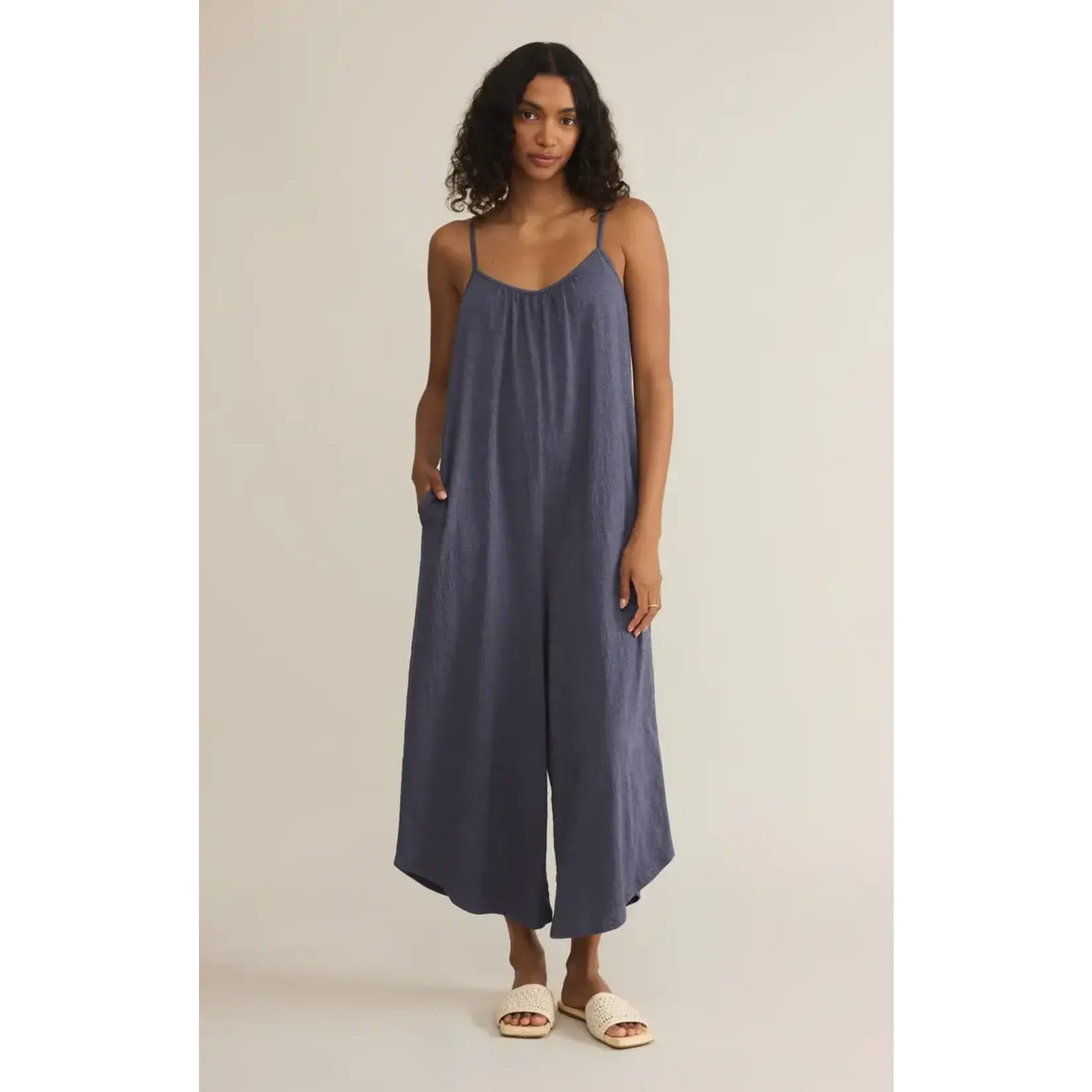 Z Supply Textured Flared Jumpsuit