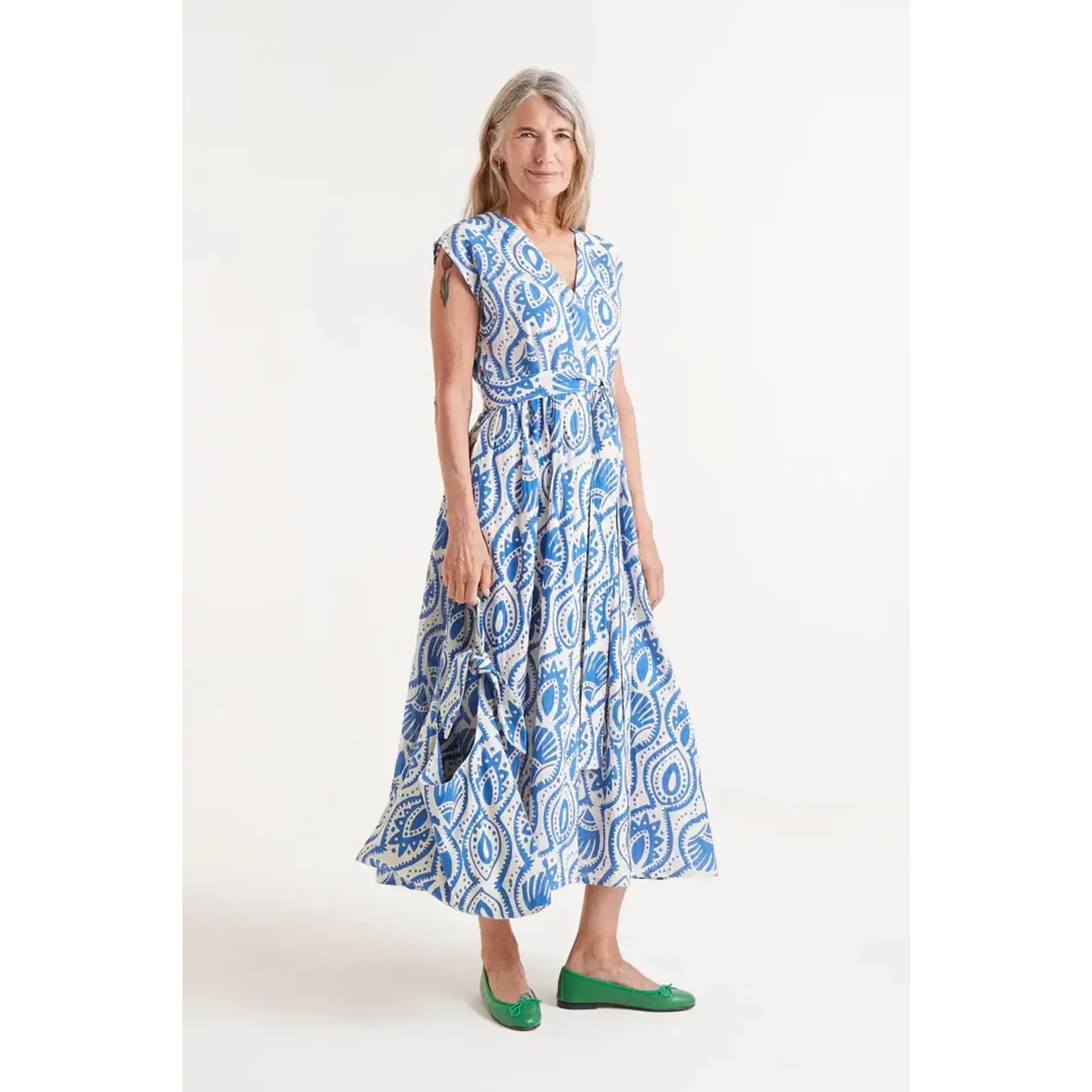 Compania Fantastica CF Blue Printed Maxi