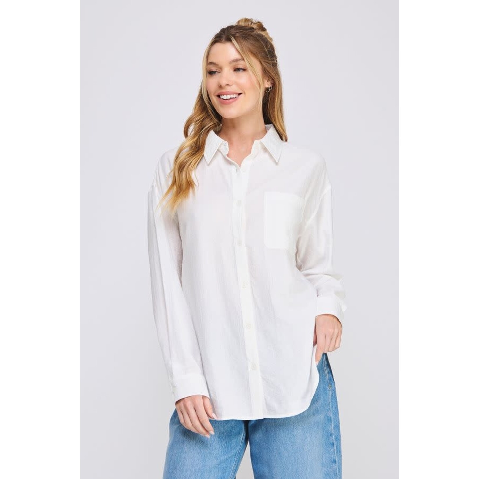 Allie Rose AR White Bow Back Top