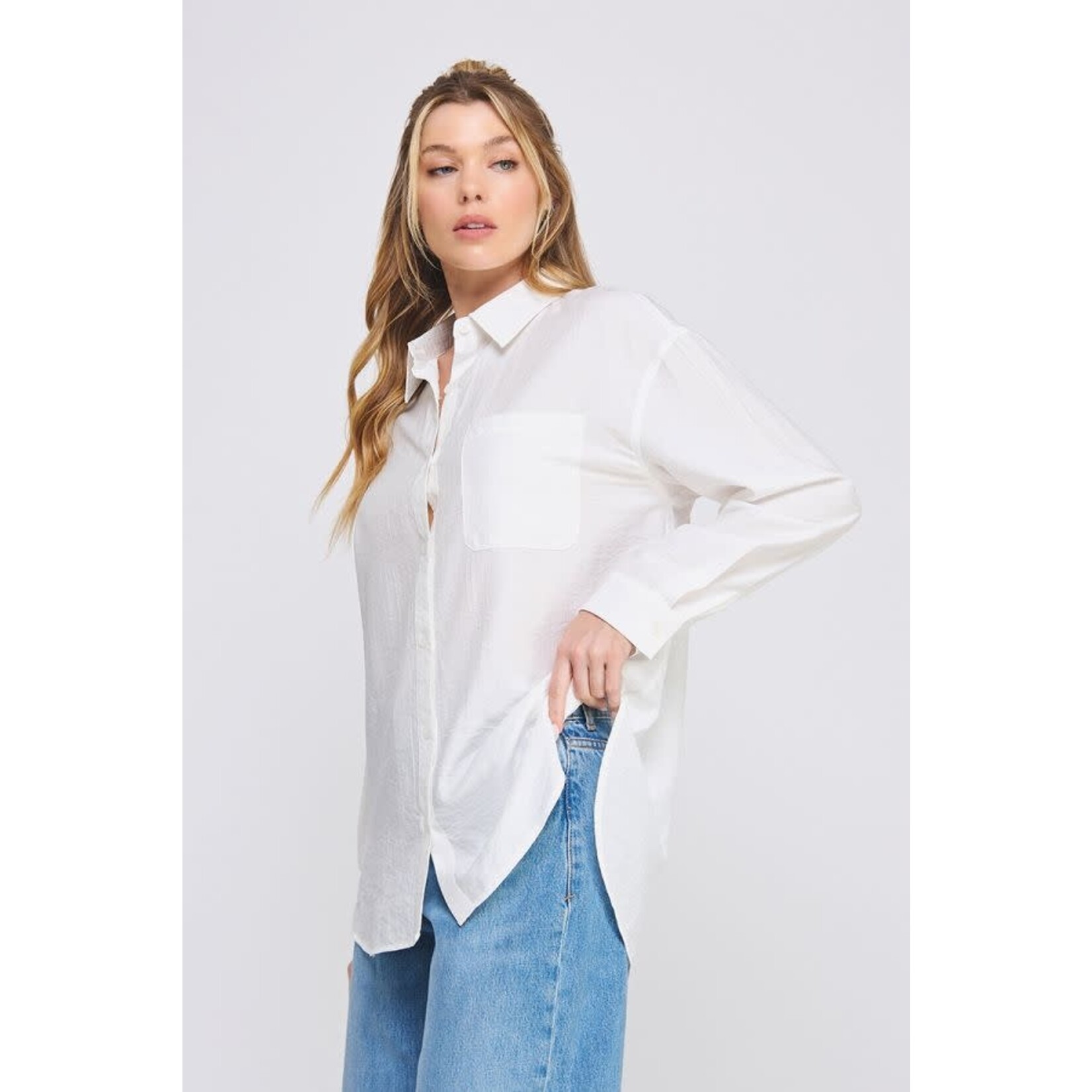 Allie Rose AR White Bow Back Top