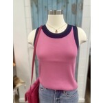 Compania Fantastica Pink & Navy Tank