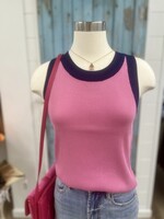 Compania Fantastica Pink & Navy Tank