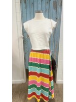 Compania Fantastica rainbow stripe skirt