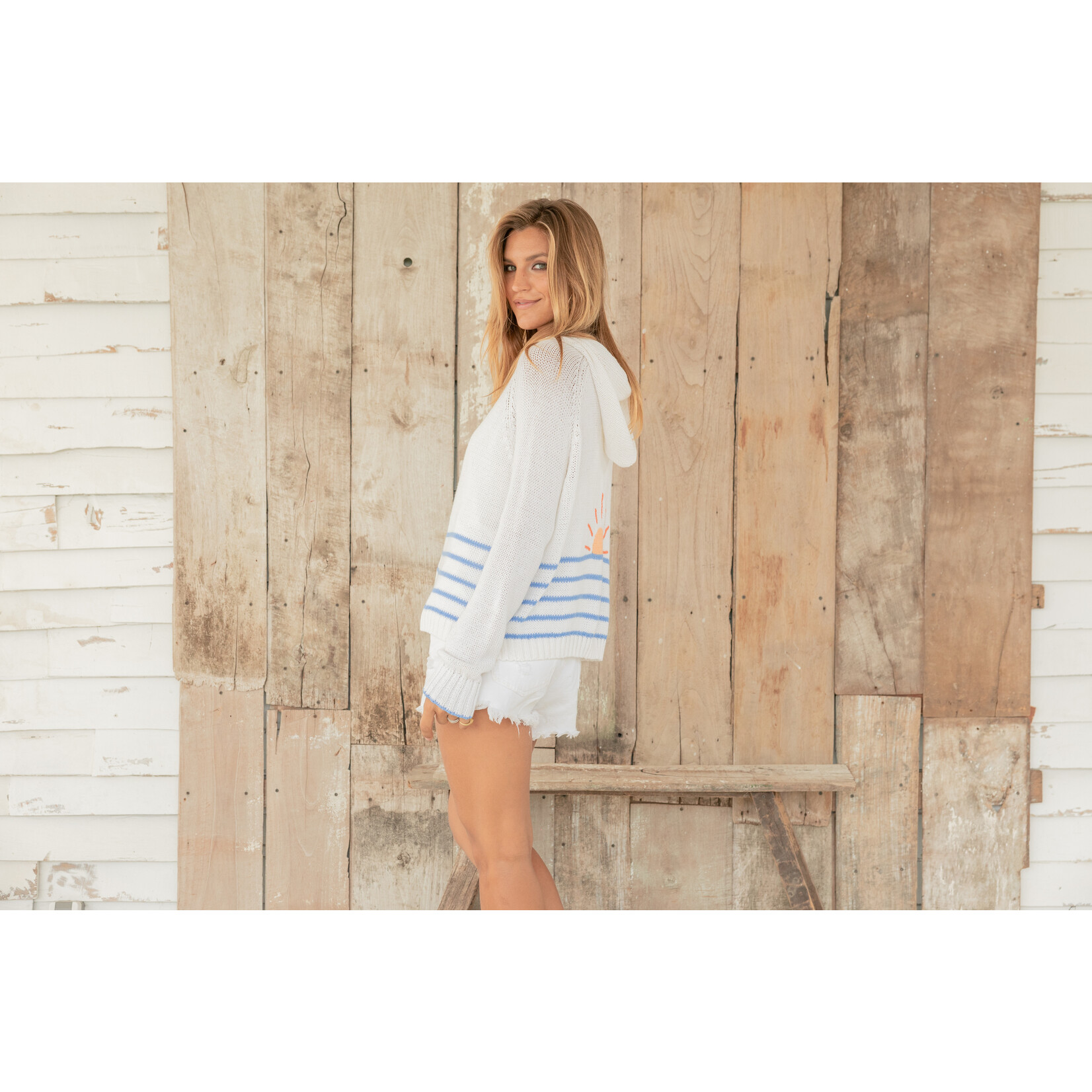 Wooden Ships WS Sunrise Zip Hooded Sweater