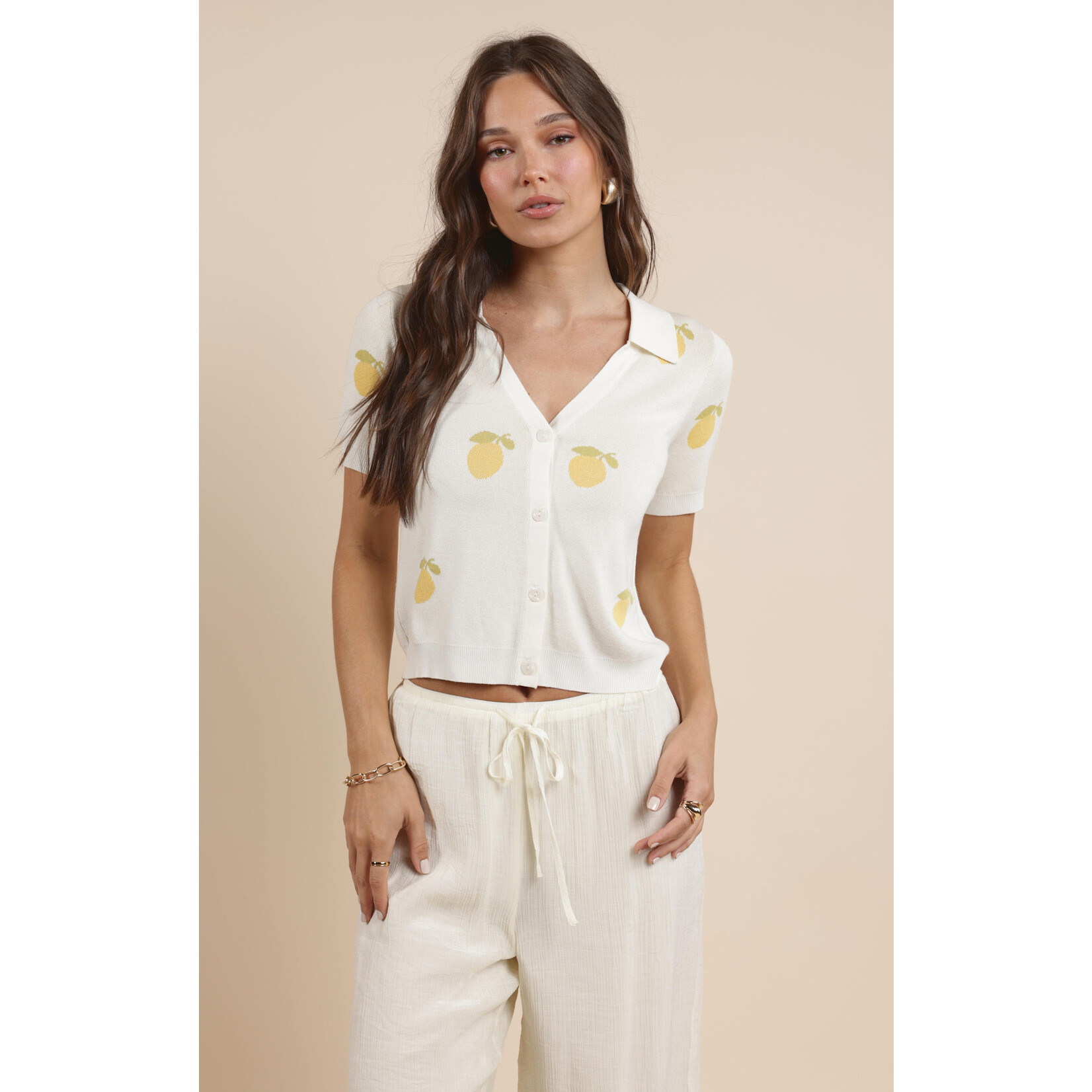 Sadie Sage SS Citron Lemons Shirt