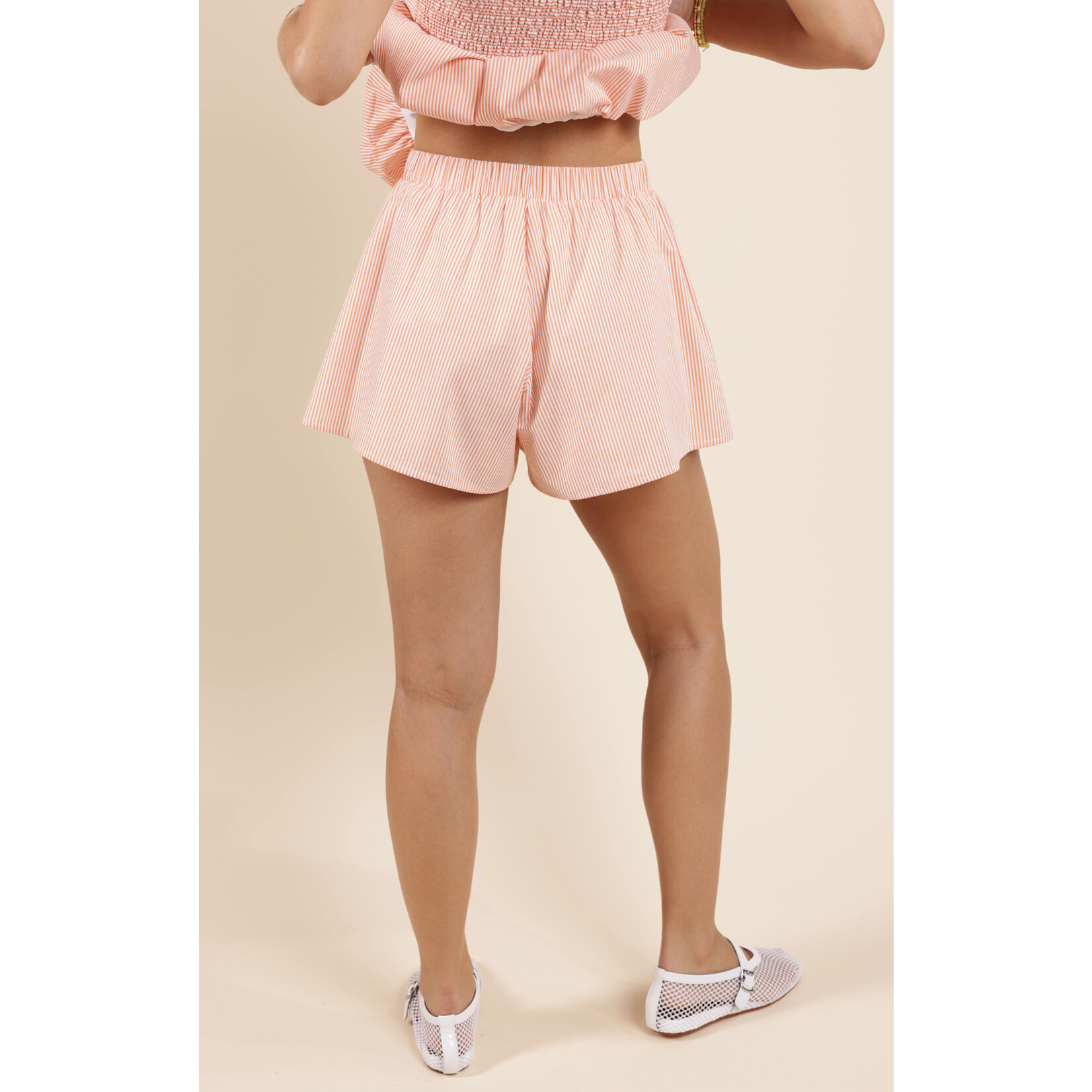 Sadie Sage SS Striped Flare Shorts