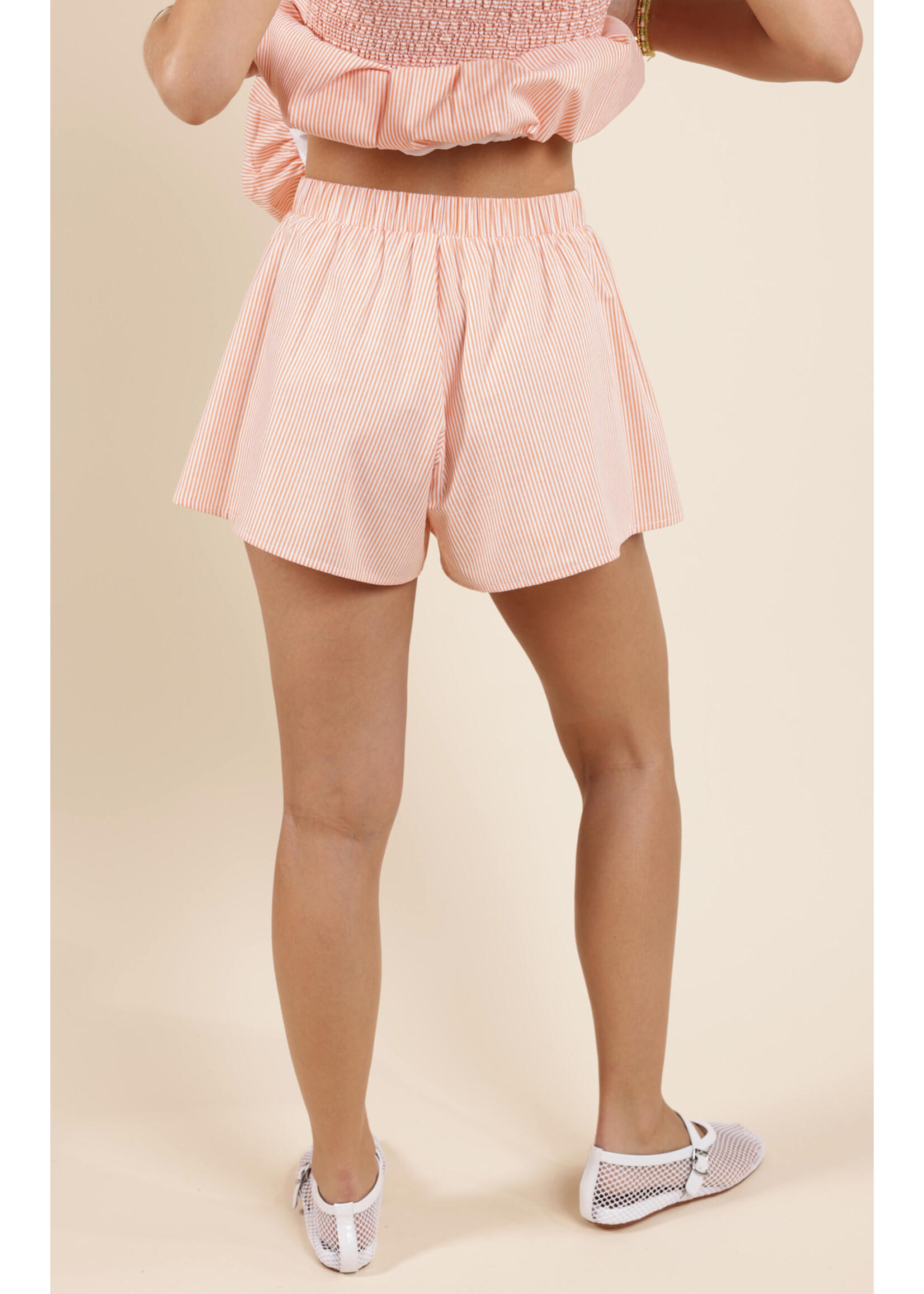 Sadie Sage SS Striped Flare Shorts