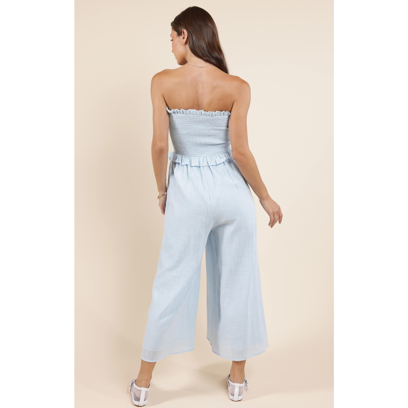 Sadie Sage SS Smocked Bodice Jumpsuit