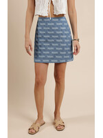 Sage The Label Crosshatched Denim Mini Skirt