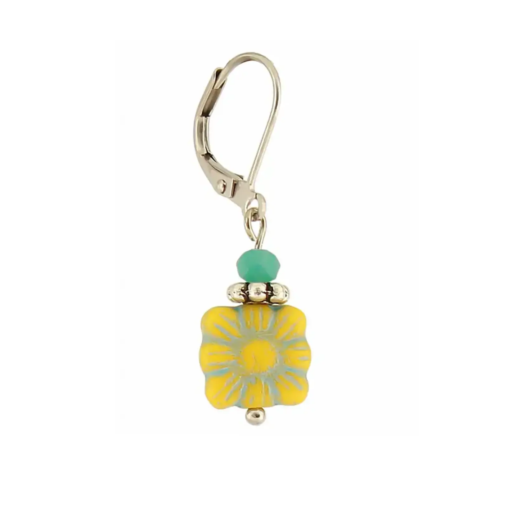 Baked Beads BB Glass Zinnia Bead Earring