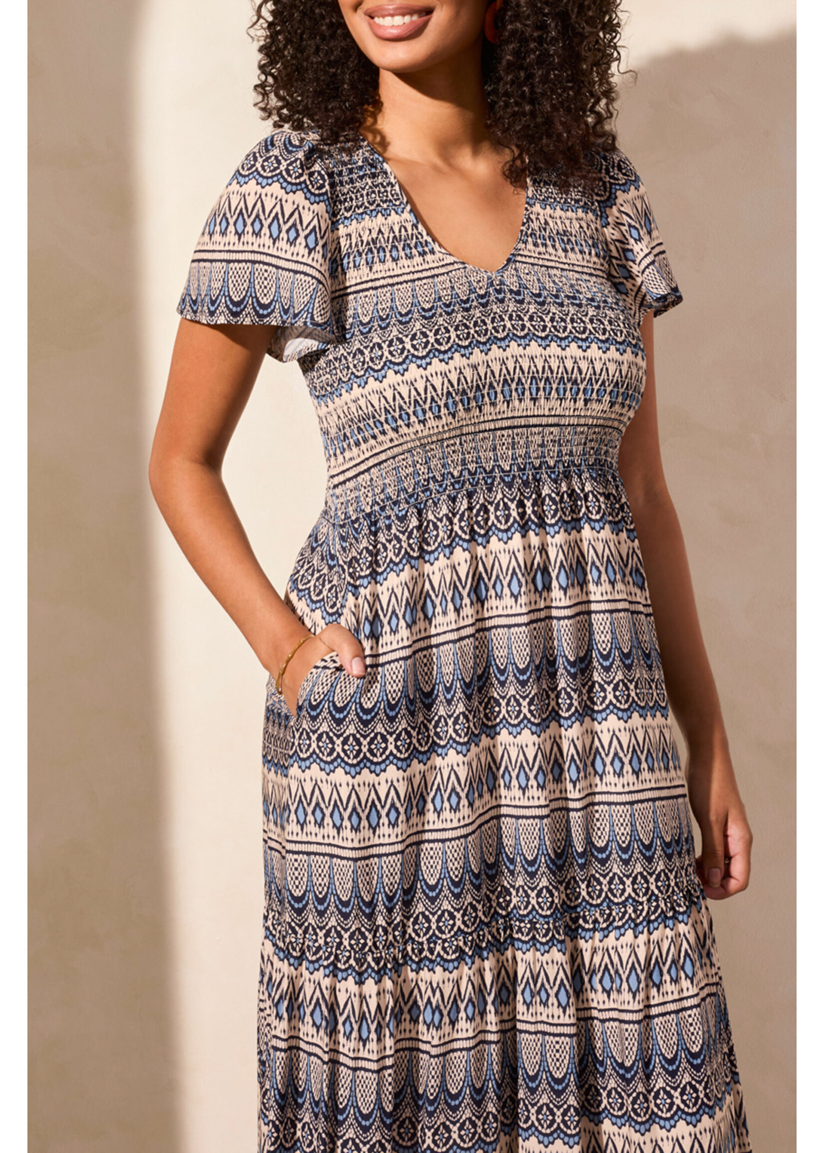 Tribal T Scuba Blue Printed Maxi