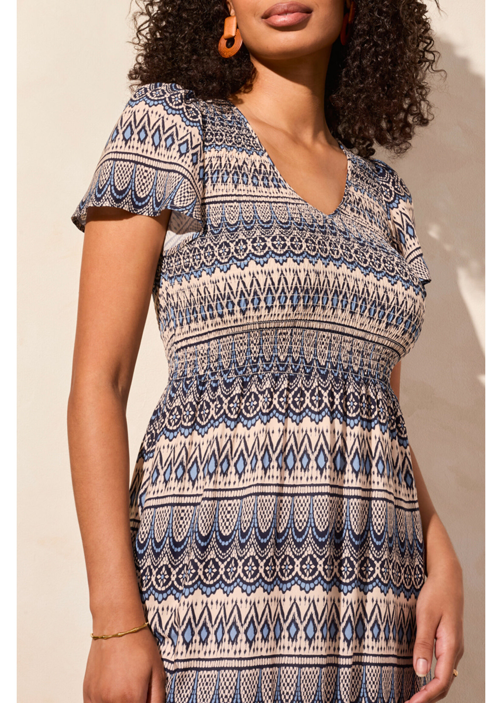 Tribal T Scuba Blue Printed Maxi