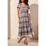 Tribal Scuba Blue Printed Maxi