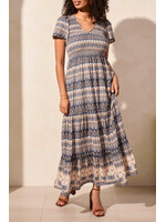 Tribal Scuba Blue Printed Maxi