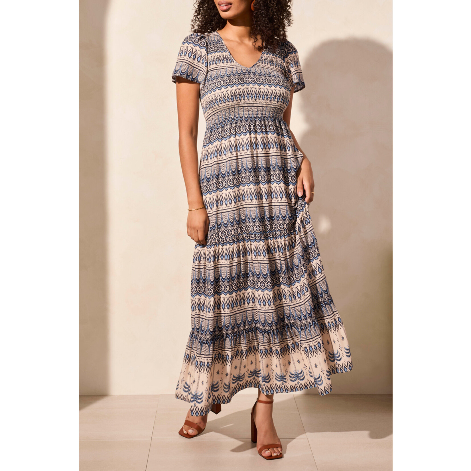 Tribal T Scuba Blue Printed Maxi