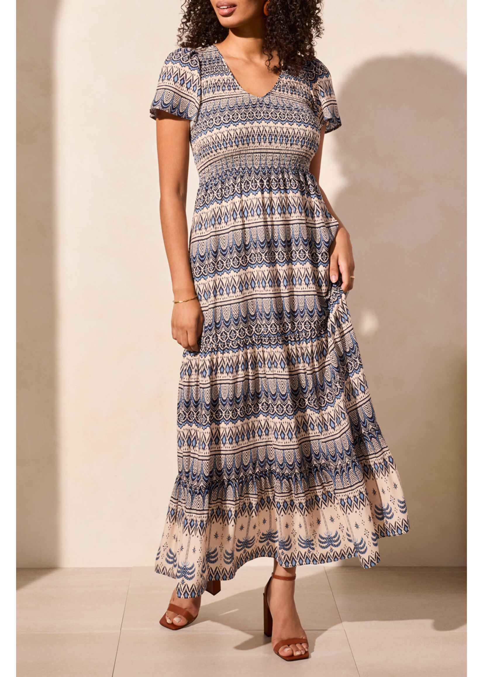 Tribal T Scuba Blue Printed Maxi