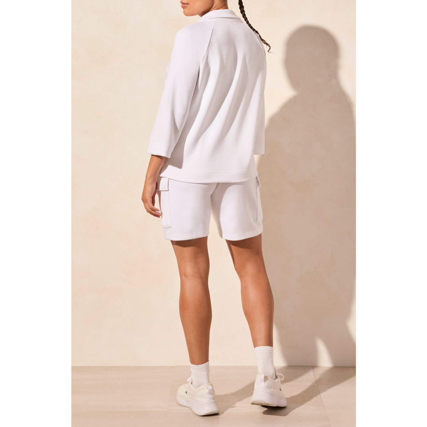 Tribal T White Scuba Side Slit Top