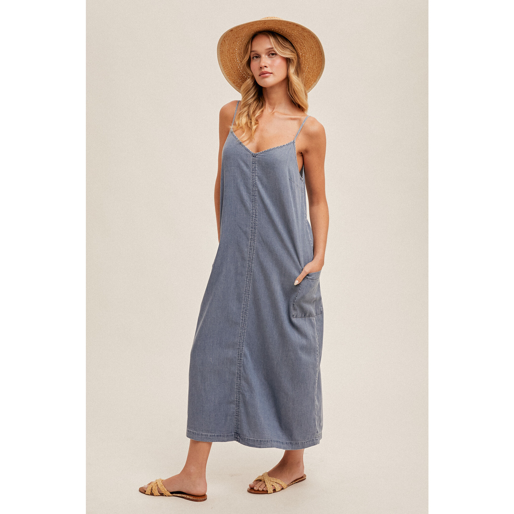 Hem & Thread HT Tencel Overall Midi Dress