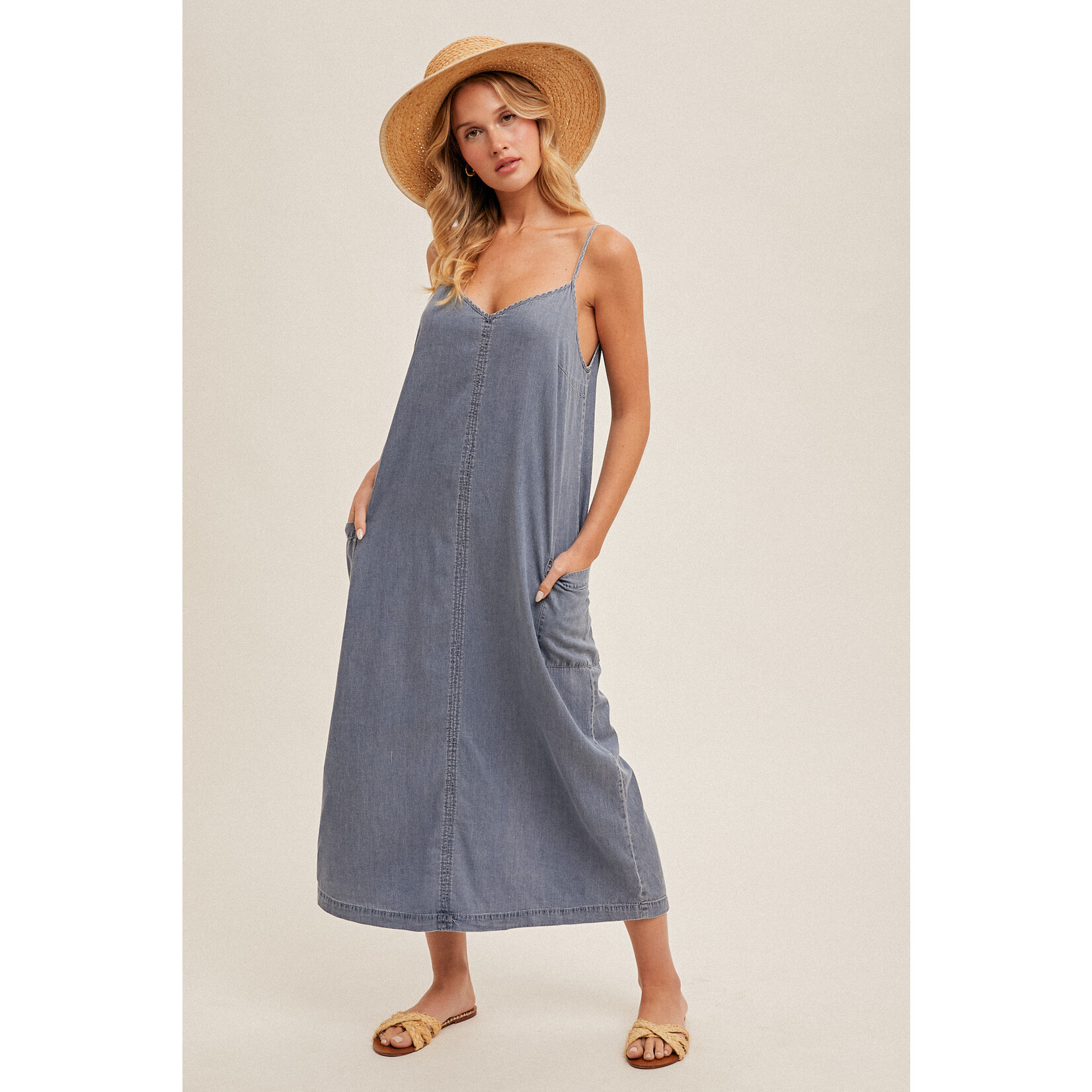 Hem & Thread HT Tencel Overall Midi Dress