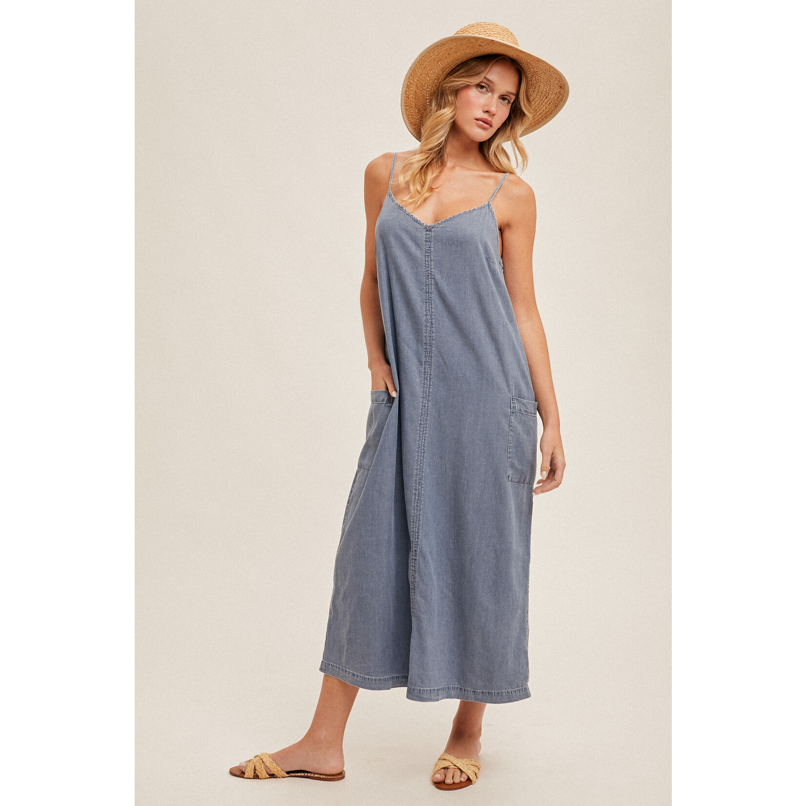Hem & Thread HT Tencel Overall Midi Dress