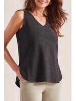 Tribal Textured V-Neck Tank