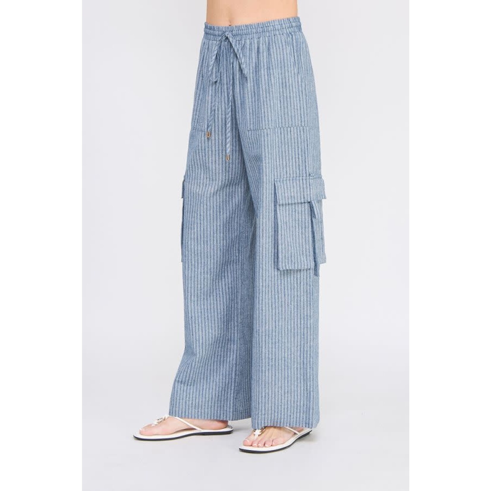 Allie Rose AR Striped Tie Waist Pant
