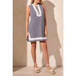 Tribal Jet Blue Stripe Dress