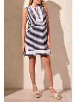 Tribal Jet Blue Stripe Dress