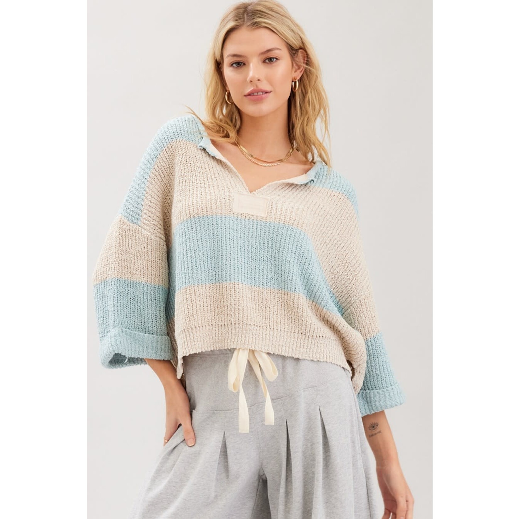 Illa Illa Illa Striped Patch Sweater
