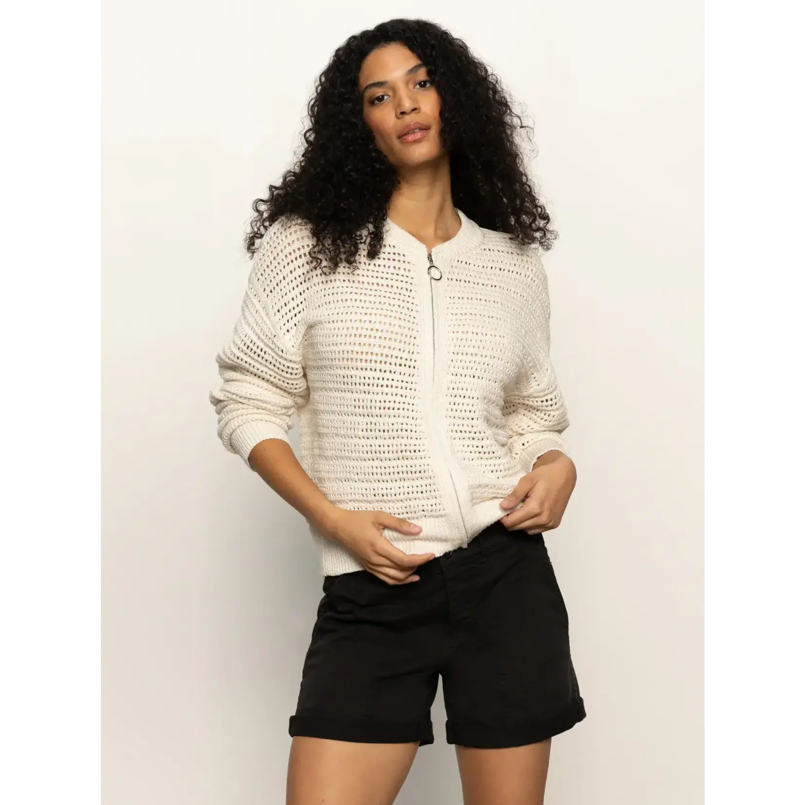 Sanctuary S Open Knit Bomber