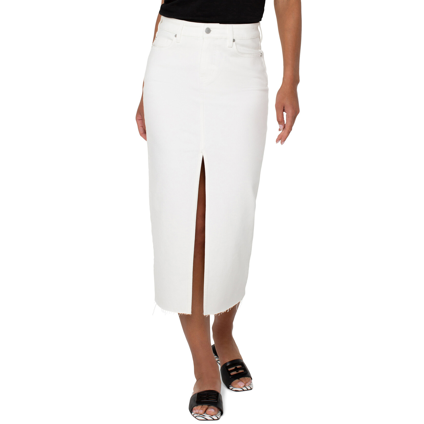 Liverpool LP White Front Slit Maxi