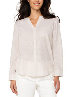 Liverpool Banded Collarless Top