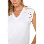 Liverpool White Cap Slv Top