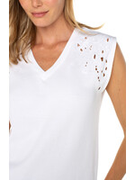 Liverpool White Cap Slv Top