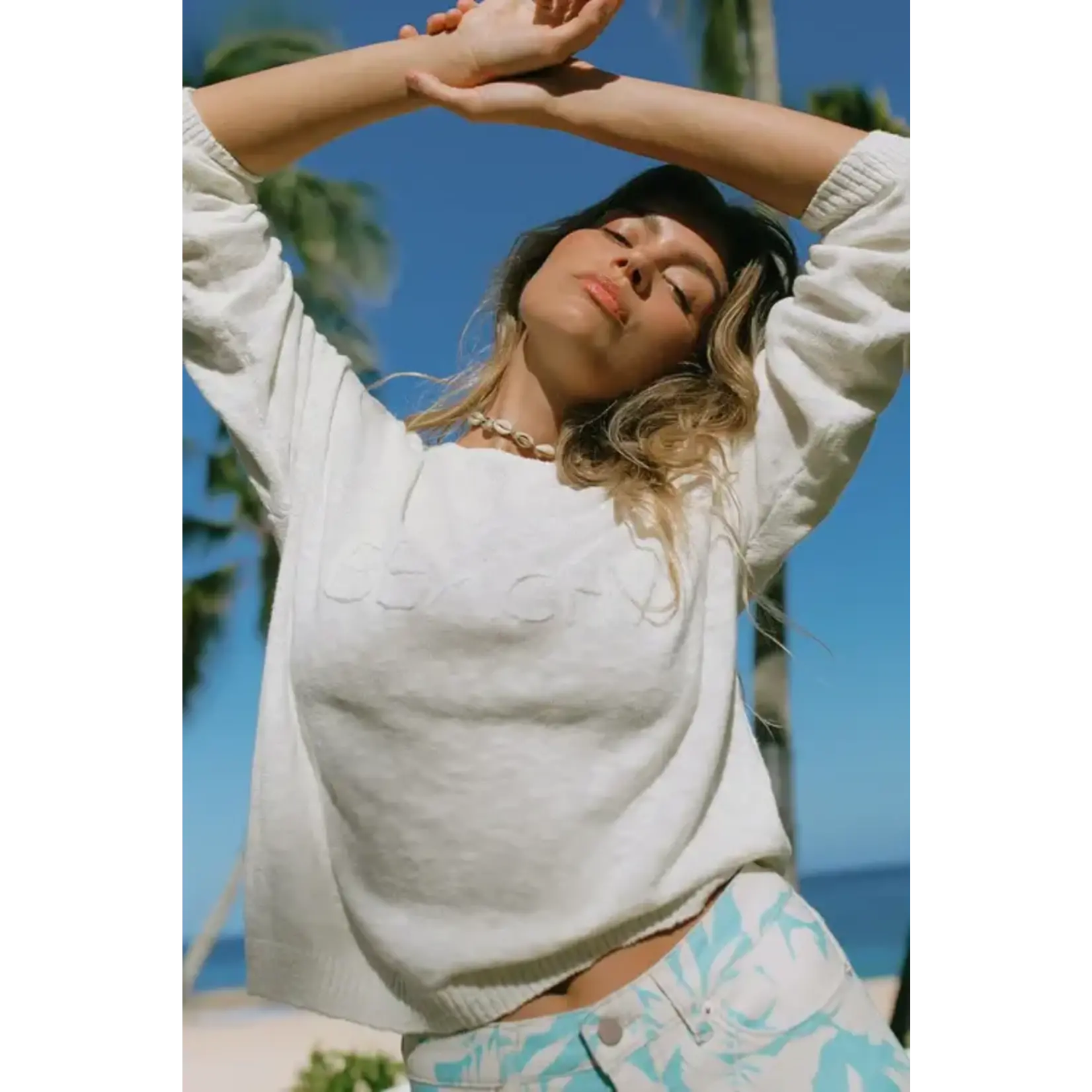 Tribal T Scoop Neck Beachy Sweater