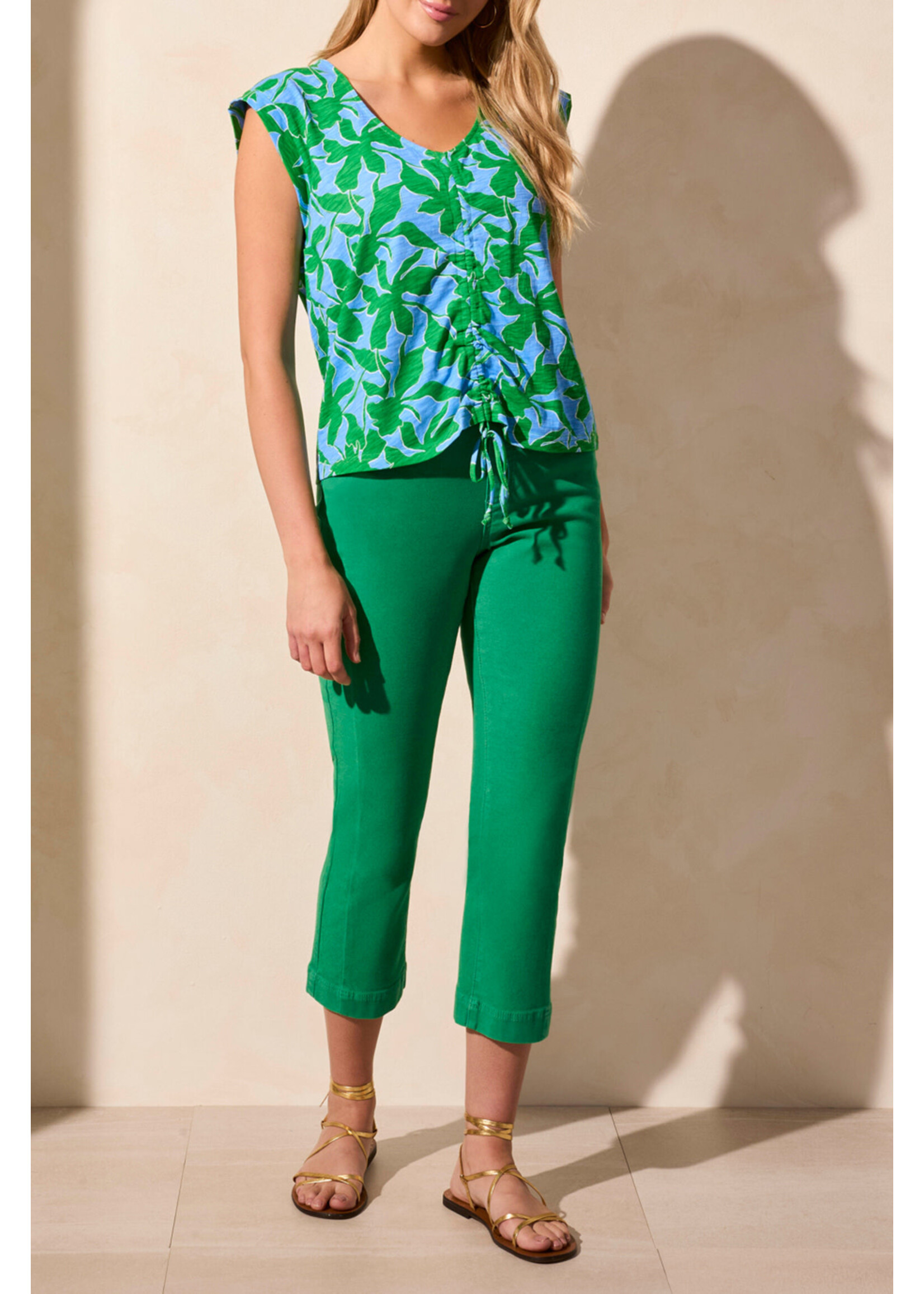 Tribal T Printed V-Neck Top