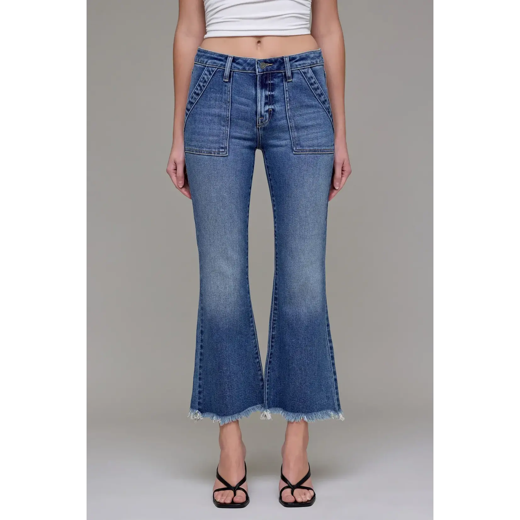 HIDDENBRAND HB Happi Cargo Cropped Flare Jean