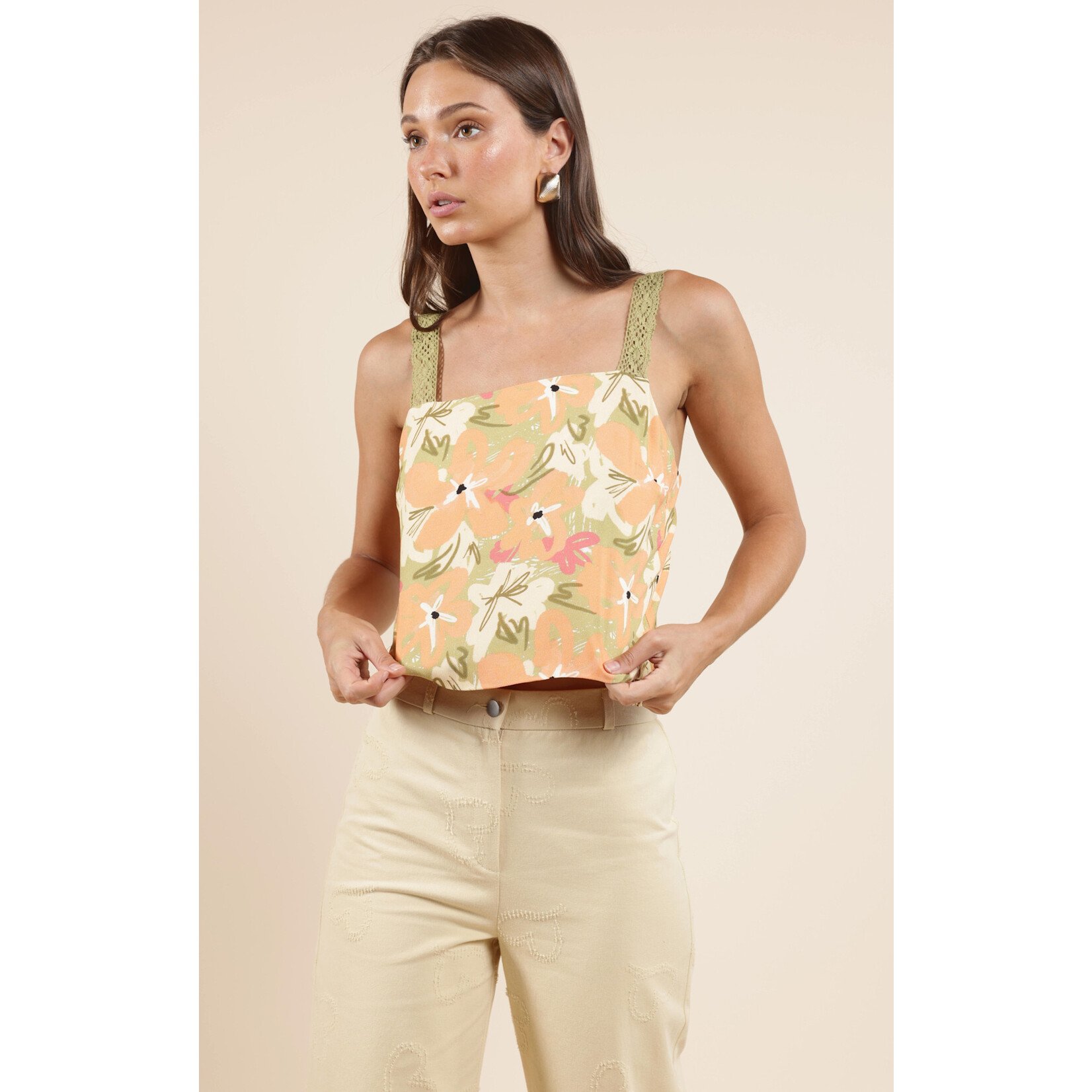 Sadie Sage SS Aperitivo Lacey Back Top