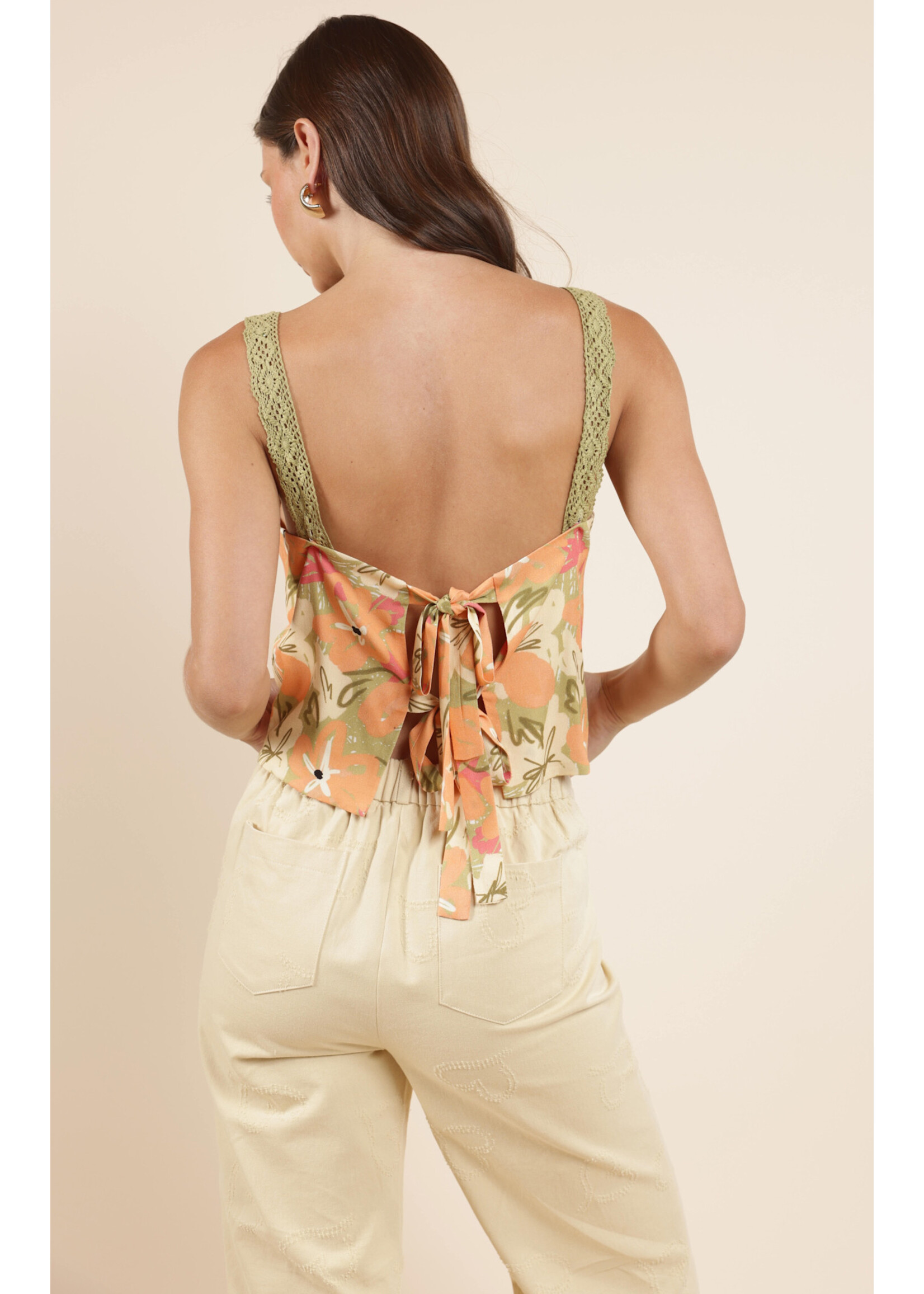 Sadie Sage SS Aperitivo Lacey Back Top