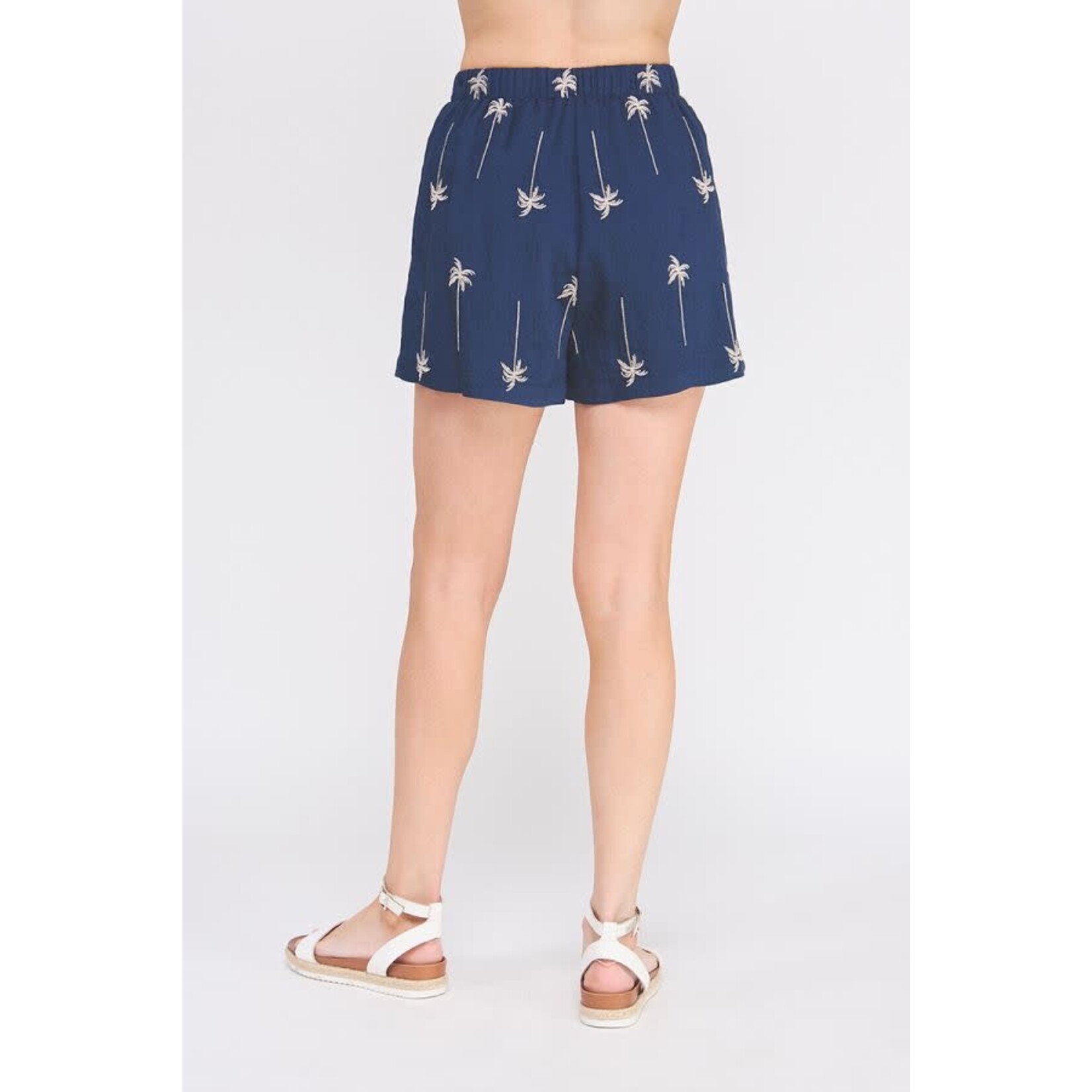 Allie Rose AR Embroidered Tie Shorts