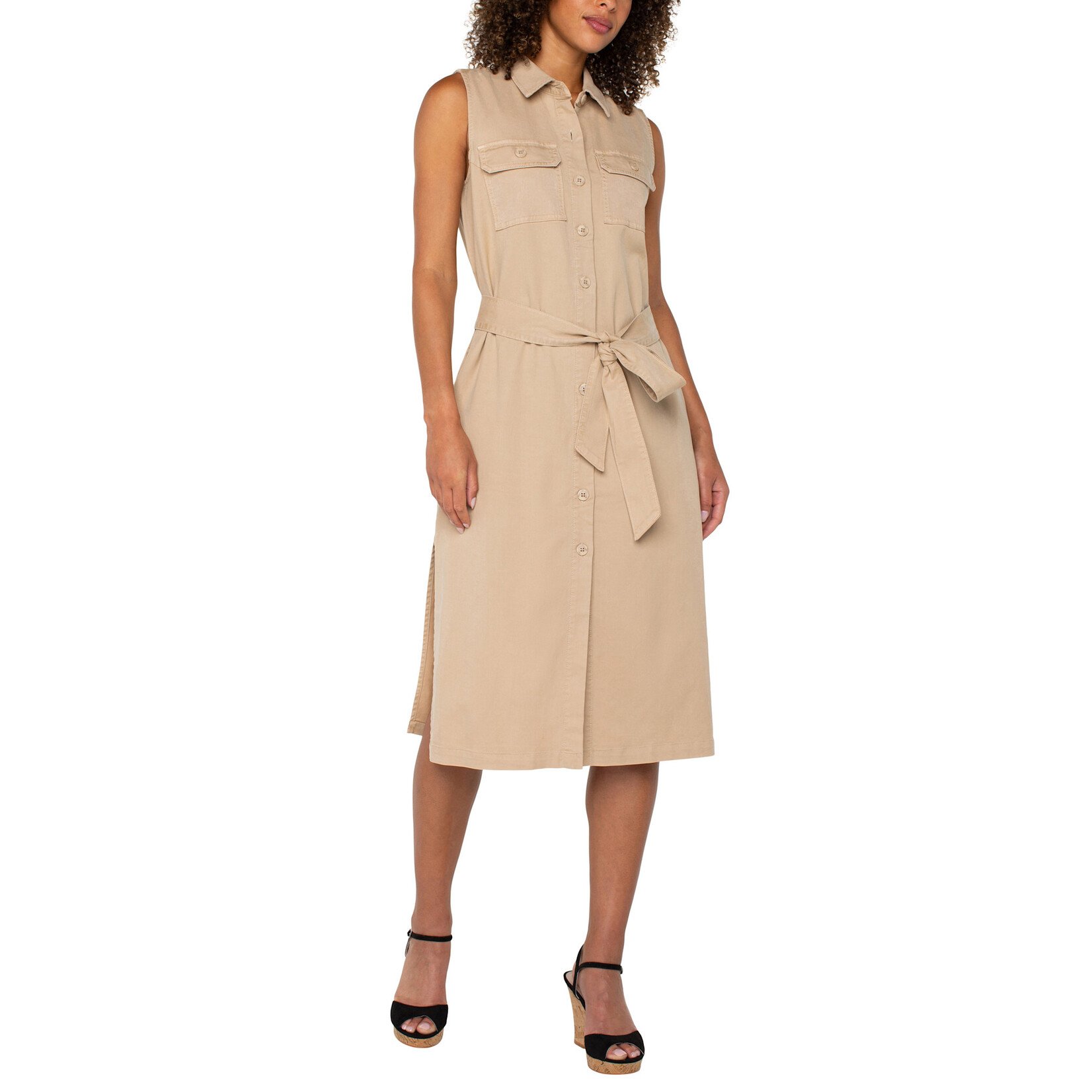 Liverpool LP Khaki Shirt Dress