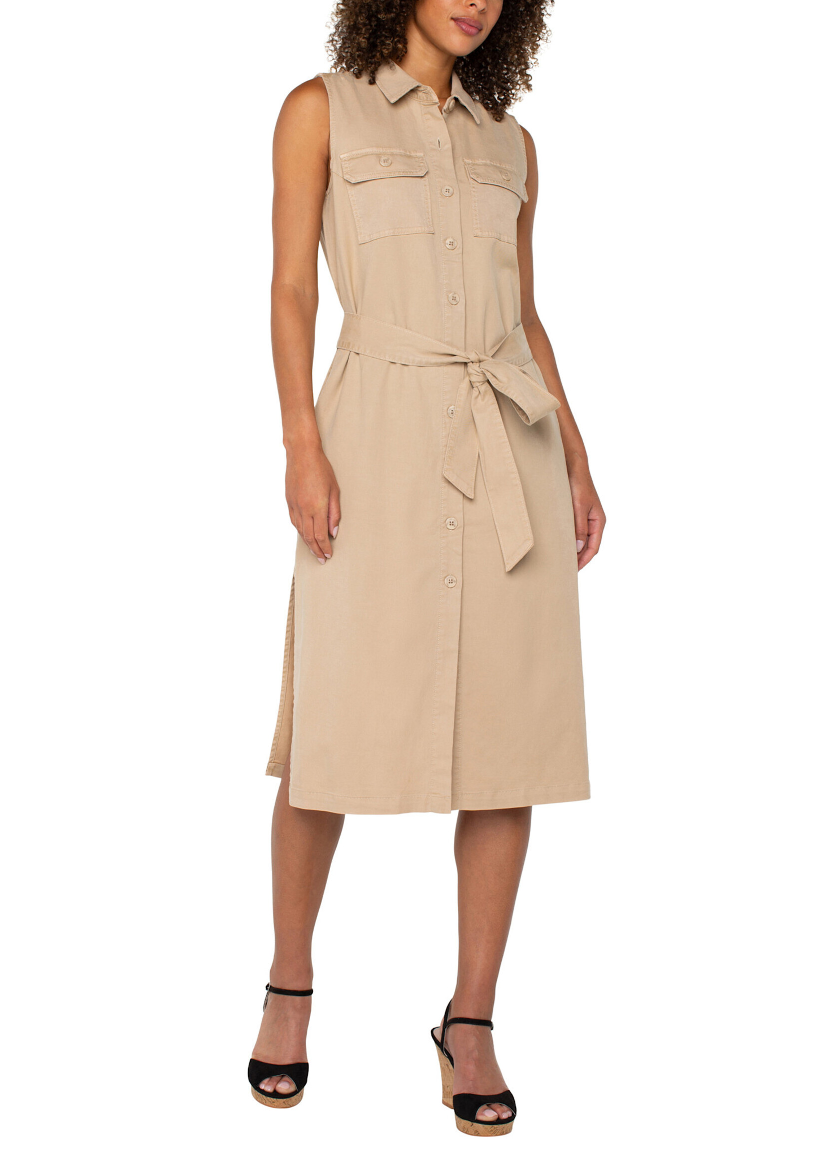 Liverpool LP Khaki Shirt Dress