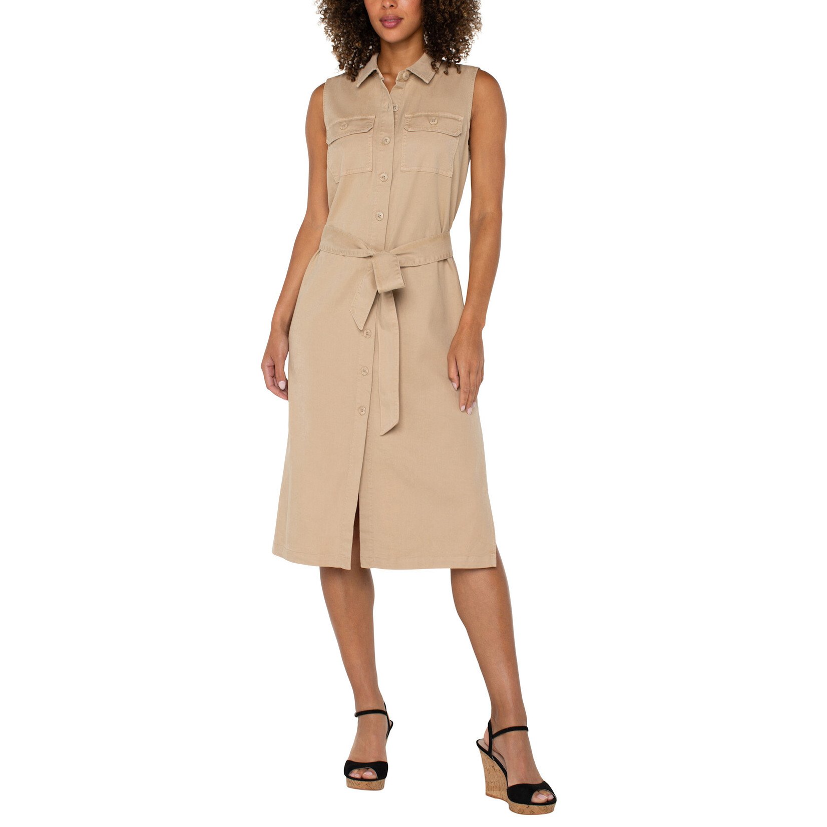 Liverpool LP Khaki Shirt Dress