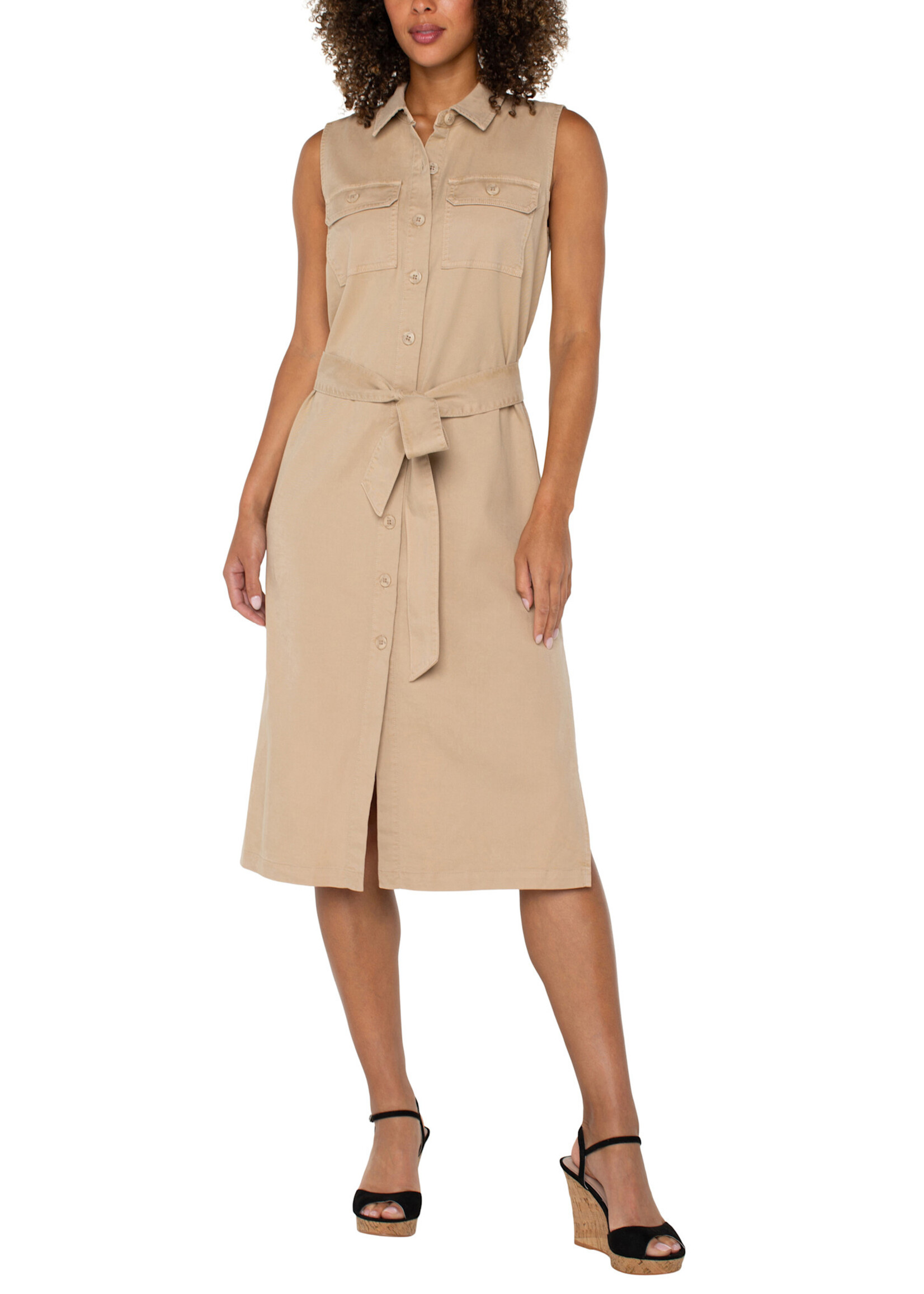 Liverpool LP Khaki Shirt Dress