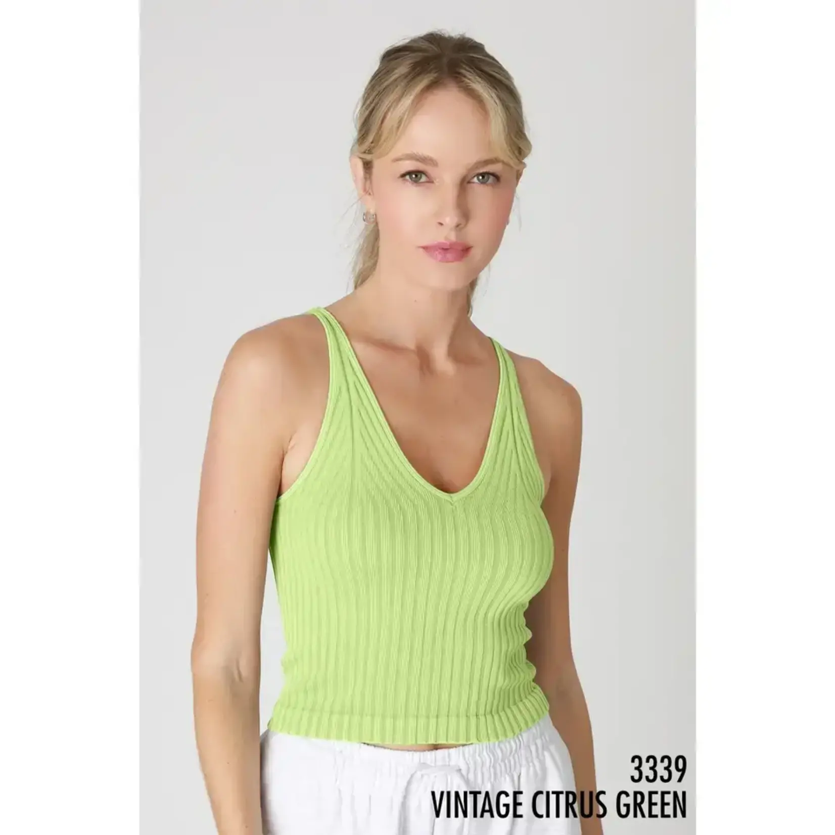 Nikibiki NB Vintage Ribbed V-neck Top