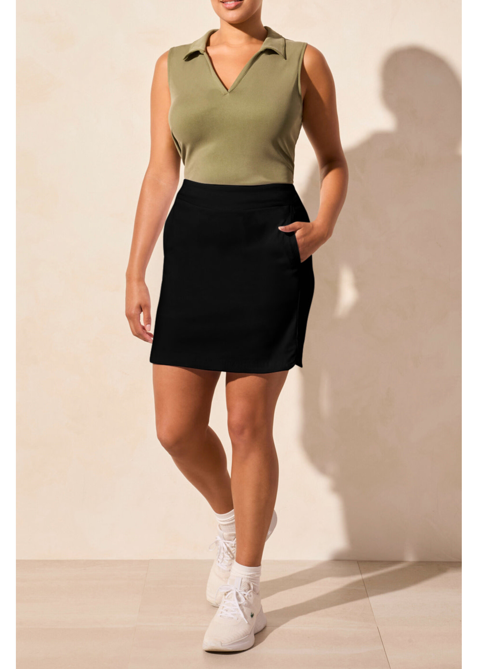 Tribal T Pull on Skort Rounded Slits