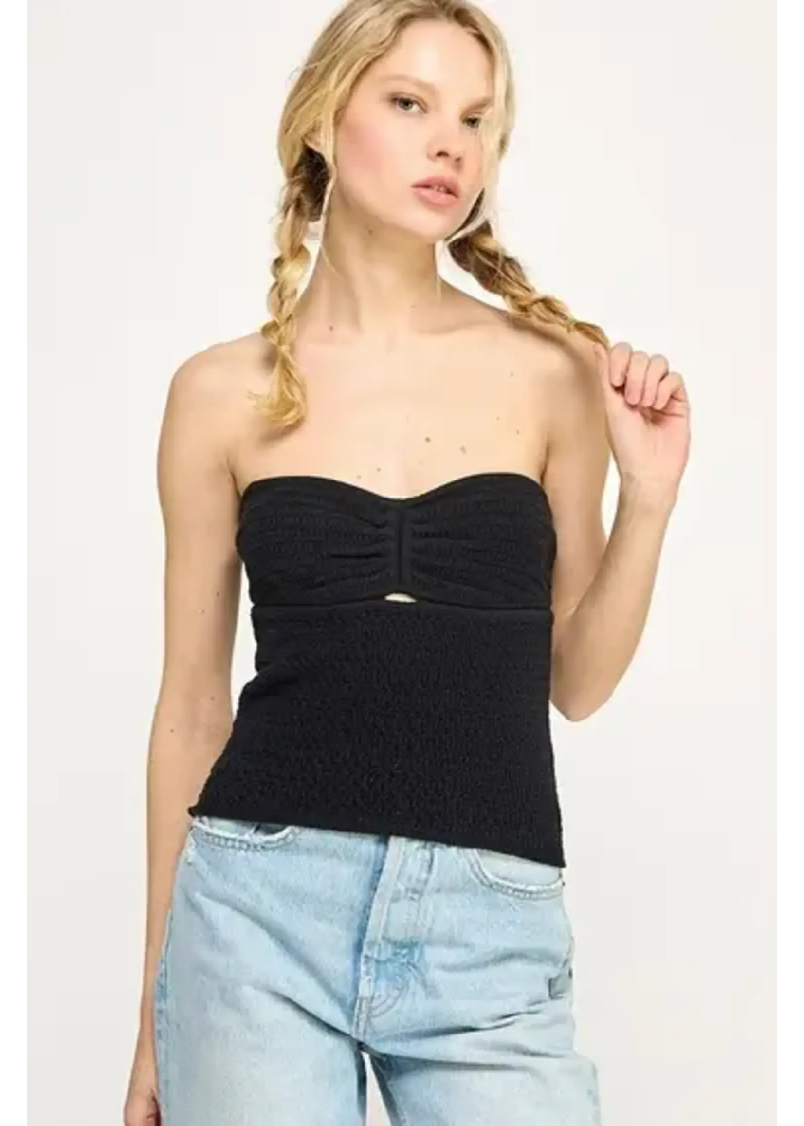 Miss Love ML Knit Strip Tube Top