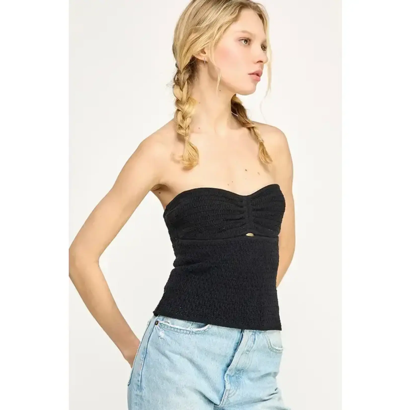 Miss Love ML Knit Strip Tube Top